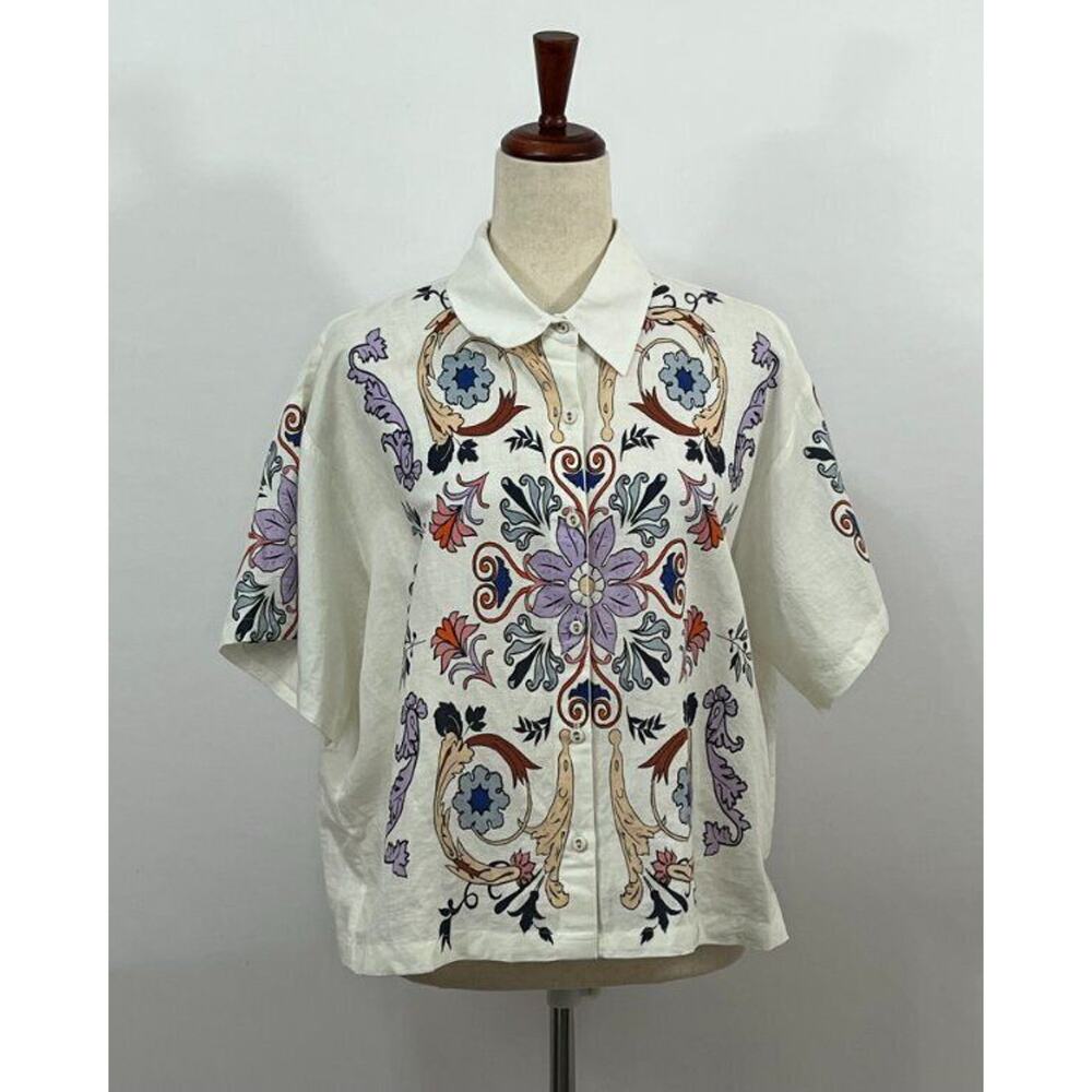 Floral Patterned Blouse - Multicolor - image 8